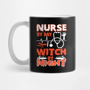 Nurse By Day Witch By Night Halloween Party Costume Mug